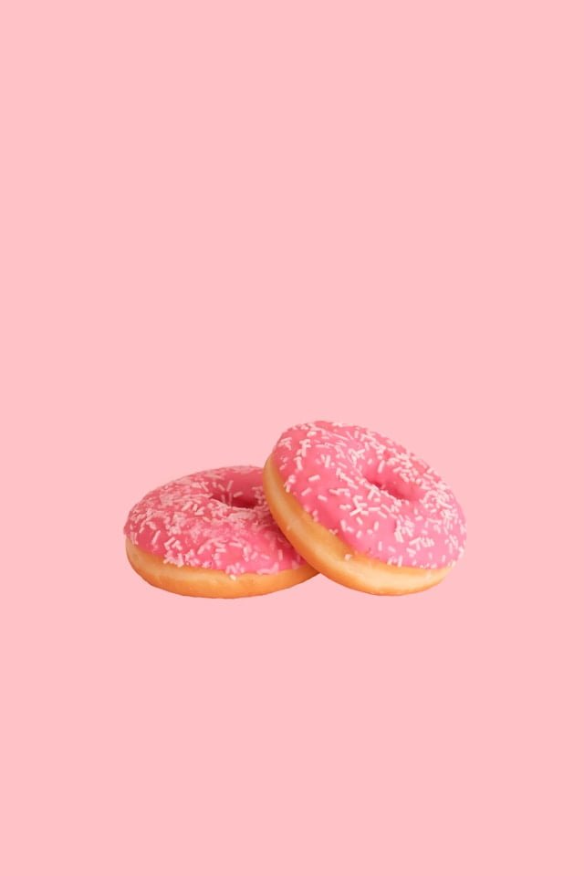 sweet pink donuts