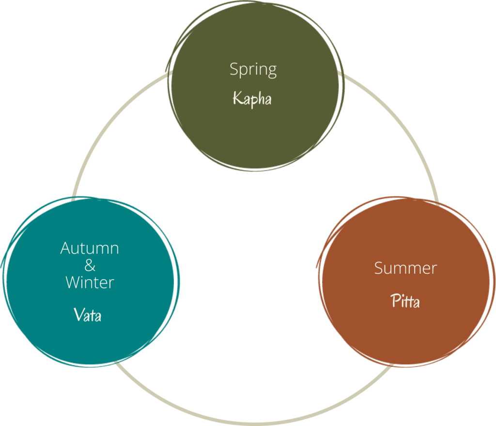 seasonal cycle of Vata Pitta Kapha